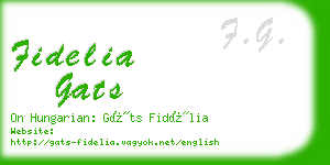 fidelia gats business card